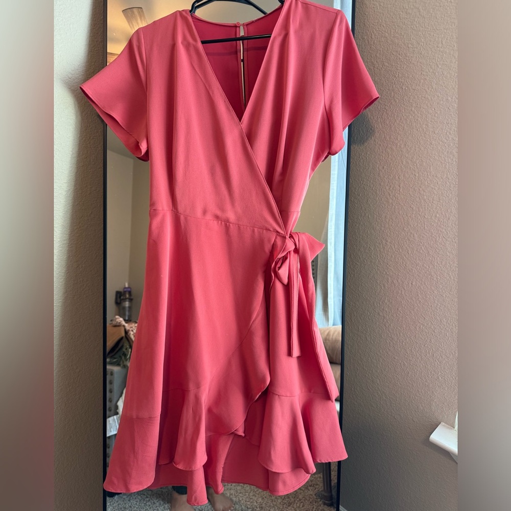 Knee length wrap dress